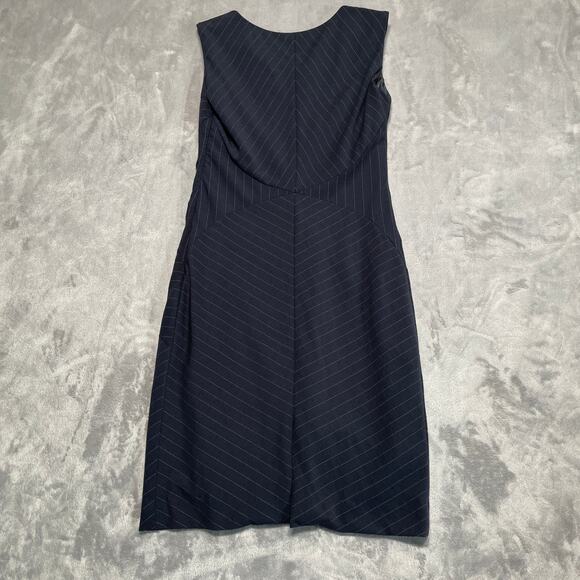 Moschino Cheap and Chic Dress Women XS Small Dark Blue Wool Blend Career Classic - Picture 2 of 15